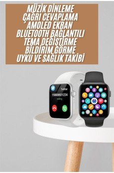 1.83 İnç Akıllı Saat Android ve İOS Uyumlu Çağrı Cevaplayabilen Adımsayar GPS Takibi