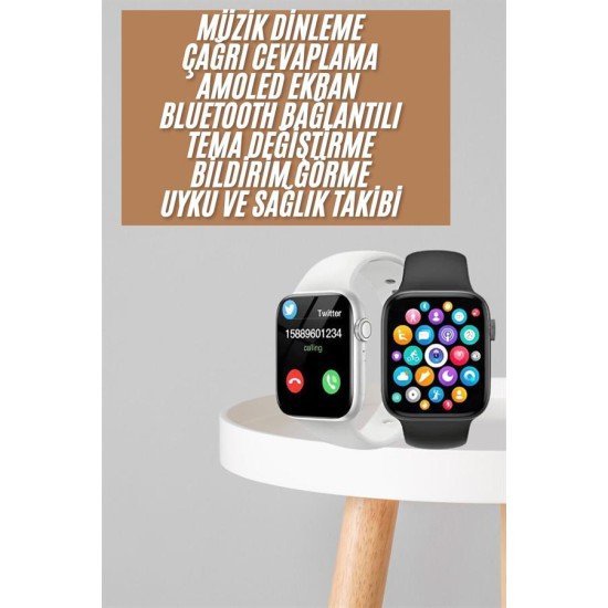 1.83 İnç Akıllı Saat Android ve İOS Uyumlu Çağrı Cevaplayabilen Adımsayar GPS Takibi