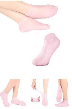 1 çift silikon jel topuk nemlendirici çorap ayak bakımı çatlama koruyucu krem çorabı