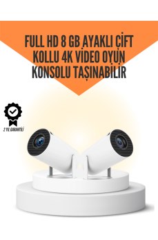 10.000 Oyun Destekli, Çift Kollu 4K Projeksiyon – HDMI, USB, AUX, Ethernet Yok