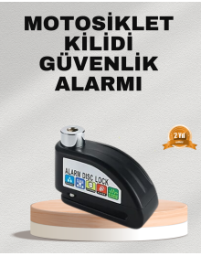 Ekonomik Alarm Disk Kilidi Motosiklet Scooter Bisiklet Güvenlik