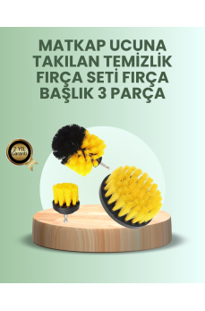Banyo ve Mutfak İçin Matkap Ucu Temizlik Fırçası 3’lü Set
