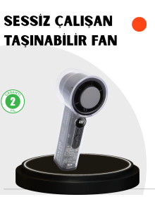 Kompakt Dijital Ekranlı Fan | 100 Seviye Hız + Sessiz Çalışma