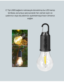 Su Geçirmez Dış Mekan LED Çadır Işığı