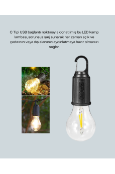 Su Geçirmez Dış Mekan LED Çadır Işığı