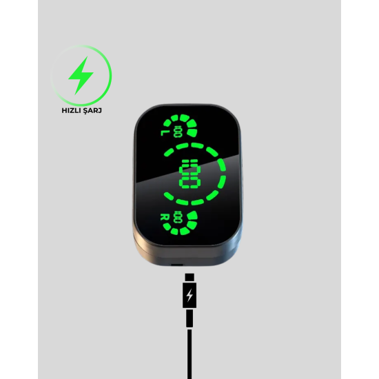 Kablosuz Kulak İçi Bluetooth Kulaklık – Dokunmatik Kontrol ve LED Şarj Ekranı Kablosuz Kulak İçi Bluetooth Kulaklık – Dokunmatik Kontrol ve LED Şarj Ekranı