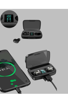 1800 mAh Güçlü Şarj Kutusu ile Bluetooth Kulaklık Seti