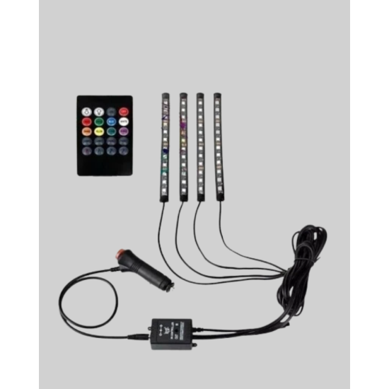 4 Parça RGB LED Araç İçi Aydınlatma Sistemi 4 Parça RGB LED Araç İçi Aydınlatma Sistemi
