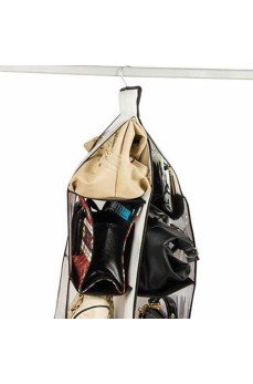 10 Bölmeli Dolap İçi Şeffaf Çanta Organizeri