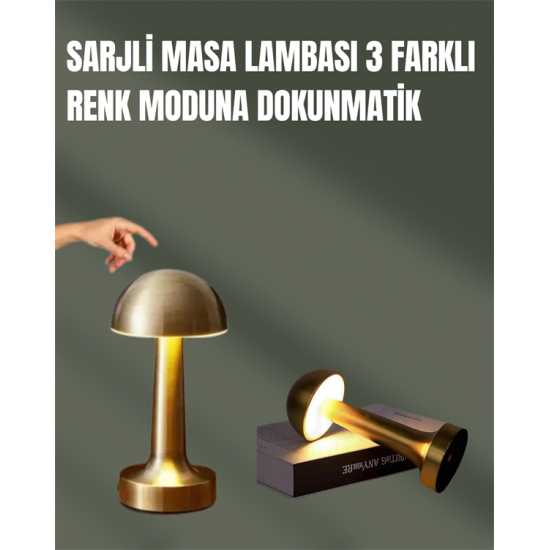 %100 Kademeli Ayarlanabilir Işık – USB Şarjlı Masa Lambası