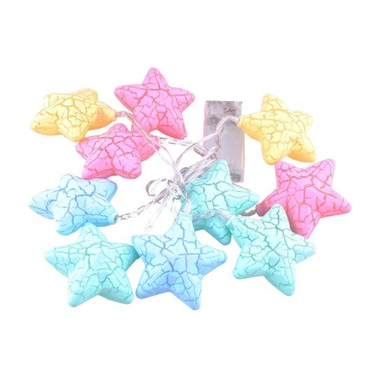 10lu Renkli Yıldız Şeklinde Dolama Led 1,5 Metre 10lu Renkli Yıldız Şeklinde Dolama Led 1,5 Metre