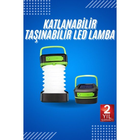 Kamp Lambası Katlanabilir Lamba Solar Şarjlı Led Lamba El Fenerli Kamp Lambası Katlanabilir Lamba Solar Şarjlı Led Lamba El Fenerli