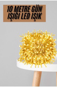 Dekoratif Peri Led 100 Ledli Gün Işığı Pilli 10 Metre Gün Işığı