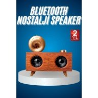 Bluetooth Nostalji Speaker Radyo Gramofon Ahşap Renk Vintage Bluetooth Nostalji Speaker Radyo Gramofon Ahşap Renk Vintage
