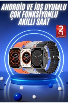 Akıllı Saat Ultra Android & İOS Uyumlu Arama Bildirim Özellikli