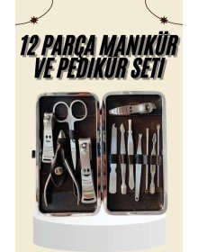 Tırnak Bakımı Tırnak Makası Profesyonel 12 Parça El Ayak Manikür Pedikür Seti