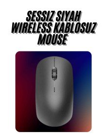 Kablosuz Bağlantı Yüksek Hassasiyetli Kablosuz Wireless Siyah Mouse