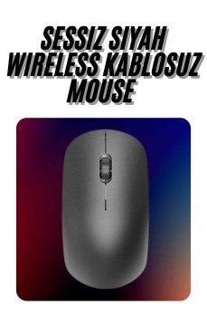 Kablosuz Bağlantı Yüksek Hassasiyetli Kablosuz Wireless Siyah Mouse
