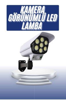 Solar Bahçe Lambası Uzaktan Kumandalı Kamera Görünümlü Hareket Sensörlü