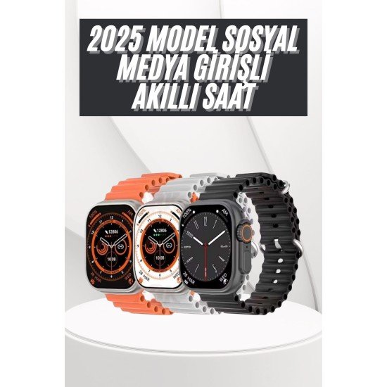 Yeni Nesil Akıllı Saat Uyku ve Sağlık Takibi Titeşimli Sesli Arama Mesaj ve Bildirim Görme
