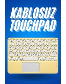 Bluetooth Touchpad Klavye Ultra İnce Taşınabilir Q Klavye