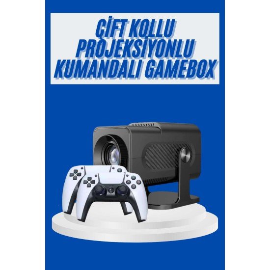 4K Android Smart Wi-fi Çift Kollu Projeksiyon Game Box Kumandalı Taşınabilir 4K Android Smart Wi-fi Çift Kollu Projeksiyon Game Box Kumandalı Taşınabilir