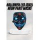 Led Işıklı Neon Maske Cadılar Bayramı Maskesi Korkunç Korku Maskesi