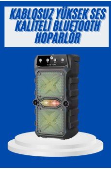 Büyük Boy Bluetooth Hoparlör Çoklu Bağlantı Çift Çıkışlı Taşınabilir Kesintisiz