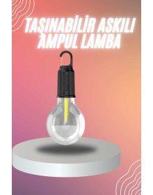 Şarjlı Dekoratif Kamp Lambası Askılı Ampul Led Işık Type-C Girişli
