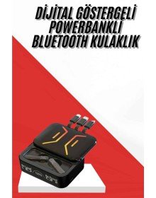 Kulaklık Dijital Göstergeli Bluetooth Bağlantılı Kablosuz Kulak İçi Mikrofonlu Dokunmatik Kontrol