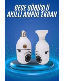 Gece Görüşlü Akıllı Dönebilen Ev Kamerası Ampül Kamera