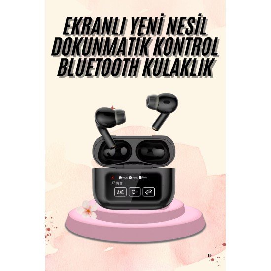 Kulak İçi Bluetooth Kulaklık Ekranlı Müzik Dinleme Çağrı Cevaplama Siyah Kulak İçi Bluetooth Kulaklık Ekranlı Müzik Dinleme Çağrı Cevaplama Siyah