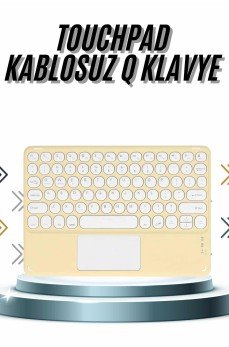 Android ve İOS Uyumlu Bluetooth Klavye Touchpad Slim Kablosuz Wifi Q Klavye