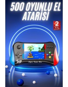 500 Oyunlu Retro Sup Konsolu Taşınabilir Mini Gamepad 3,5 İnç Ekran