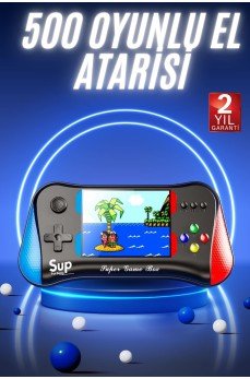 500 Oyunlu Retro Sup Konsolu Taşınabilir Mini Gamepad 3,5 İnç Ekran