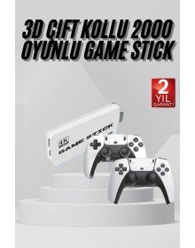 yeni nesil 3D 4K 2000 Oyunlu Game Stick Oyun Konsolu Çift Konsol