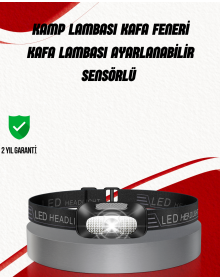 Ayarlanabilir Kafa Lambası Type-C Şarjlı Kompakt Kamp Lambası