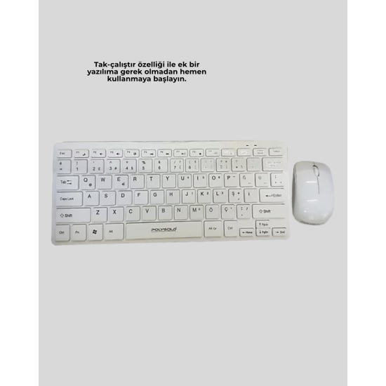 2.4 Ghz Wireless Kablosuz Klavye Mouse Seti Tv Pc Uyumlu