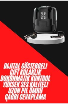 4 Adet Çift Kulaklık Dijital Göstergeli Yüksek Ses Kaliteli Bluetooth Kulaklık