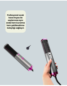 Hacim Veren ve Saç Elektriklenmesini Önleyen Sıcak Hava Fırçası