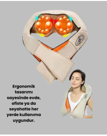 Bel Omuz Boyun Masaj Aleti Ovmalı Isıtmalı Kas Yorgunluğu Giderici
