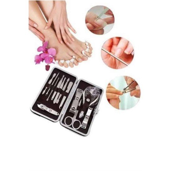 12 Parça Paslanmaz Çelik Kompakt ve Taşınabilir Manikür Makası Tırnak Makası 12 Parça Paslanmaz Çelik Kompakt ve Taşınabilir Manikür Makası Tırnak Makası