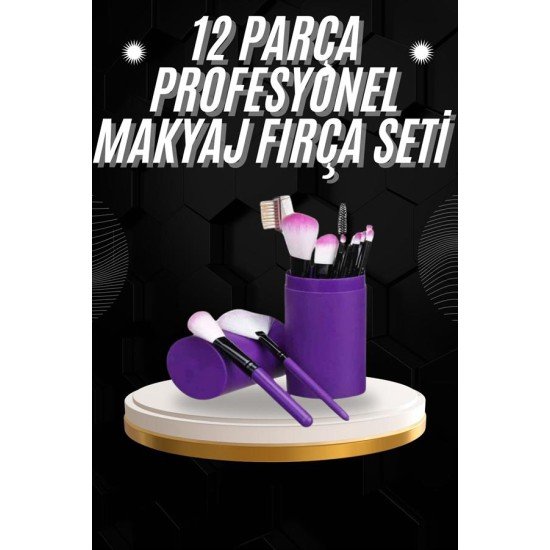 12 Parça Profesyonel Makyaj Fırçası Far Fırçası Allık Fırçası Yumuşak Kıllı 12 Parça Profesyonel Makyaj Fırçası Far Fırçası Allık Fırçası Yumuşak Kıllı