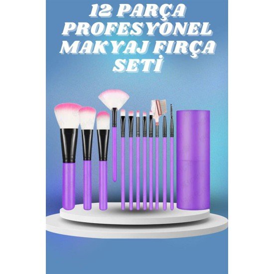 12 Parça Yumuşak Uçlu Makyaj Fırça Set-Göz ve Yüz Makyajı İçin Fırça Seti Profesyonel Makyaj Seti 12 Parça Yumuşak Uçlu Makyaj Fırça Set-Göz ve Yüz Makyajı İçin Fırça Seti Profesyonel Makyaj Seti