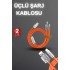 120W Hızlı Şarj Kablosu Turuncu Yüksek Güç Kapasitesi Çoklu Şarj Girişi