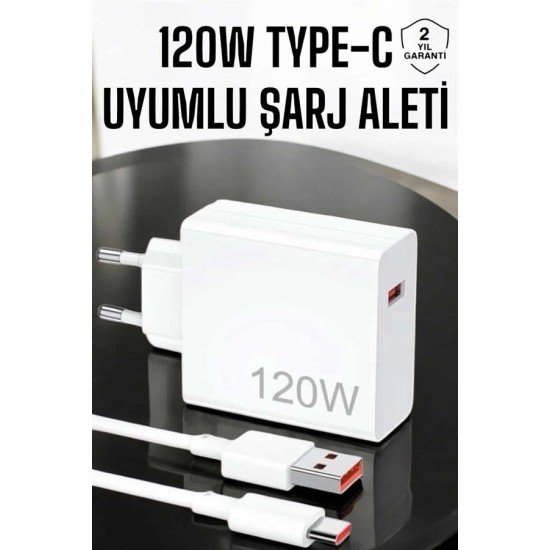 120W Şarj Aleti Type-C Uyumlu Turbo Şarj Aleti