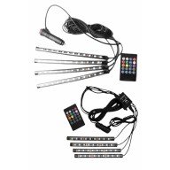 12'Lİ Şerit Led Işık RGB Sese ve Müziğe Duyarlı Araç İçi Ayak Altı