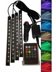 12'Lİ Şerit Led Işık RGB Sese ve Müziğe Duyarlı Araç İçi Ayak Altı