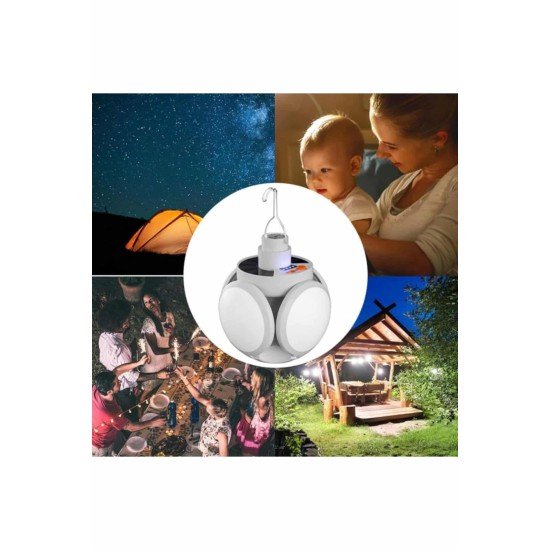 Katlanabilir Askılı Kamp Lambası 5 Kanatlı Pratik Güneş Enerjili Katlanabilir Askılı Kamp Lambası 5 Kanatlı Pratik Güneş Enerjili