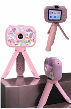 Çocuklara Özel Ayaklı Mini Fotoğraf Makinesi Dijital LCD Ekran